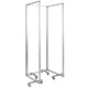 24"L x 72"H |#| Transparent Acrylic Mobile Partition with Lockable Casters, 72"H x 24"L