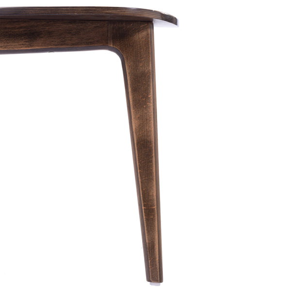 Antique Copper |#| Commercial Solid Wood Dining Chair with Curved Backrest in Antique Copper