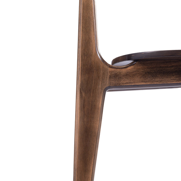 Antique Copper |#| Commercial Solid Wood Dining Chair with Curved Backrest in Antique Copper