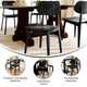 Black |#| Commercial Solid Wood Dining Chair with Curved Backrest in Black