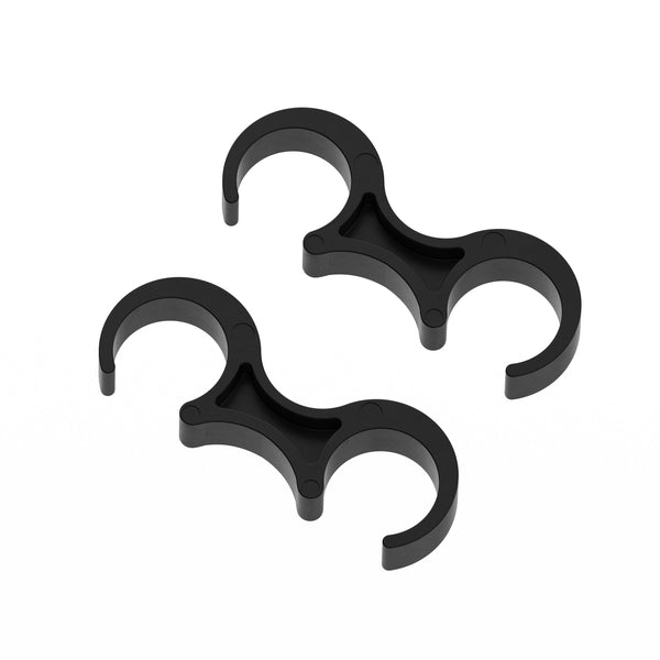 Black |#| Black Wide Plastic Ganging Clips - Set of 2 - Designed For .75" Diameter Frames