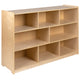 36"H x 48"L |#| Wooden 8 Section School Classroom Storage Cabinet for Commercial or Home Use