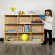 36"H x 48"L |#| Wooden 8 Section School Classroom Storage Cabinet for Commercial or Home Use