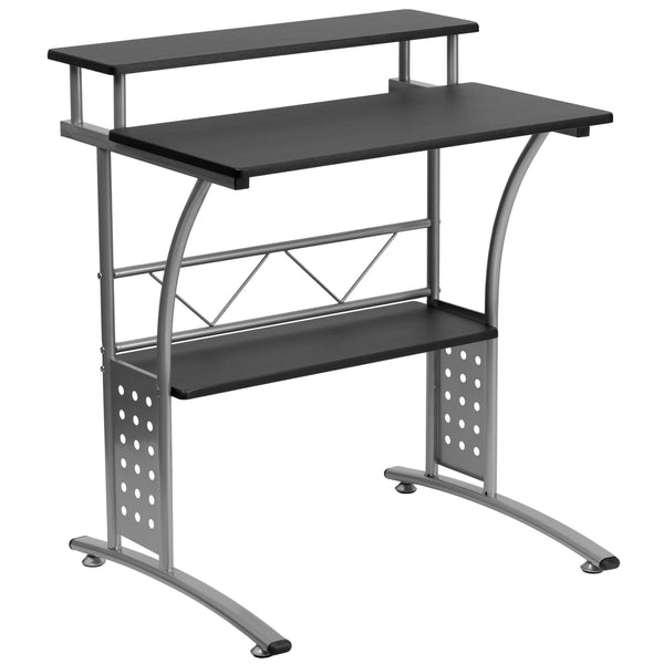 Office Set-Computer Desk, Ergonomic Mesh/LeatherSoft Office Chair, File Cabinet