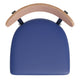 Natural Birch Wood Back/Blue Vinyl Seat |#| Commercial Metal Barstool with Vinyl Seat and Wood Boomerang Back-Blue/Natural
