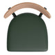 Natural Birch Wood Back/Green Vinyl Seat |#| Commercial Metal Barstool with Vinyl Seat and Wood Boomerang Back-Green/Natural