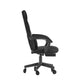 Black with Gray Trim |#| Office Gaming Chair with Skater Wheels & Reclining Arms - Black LeatherSoft