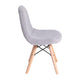 Gray |#| Kids Armless Faux Shearling Gray Faux Shearling Chair with Beechwood Legs