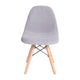 Gray |#| Kids Armless Faux Shearling Gray Faux Shearling Chair with Beechwood Legs